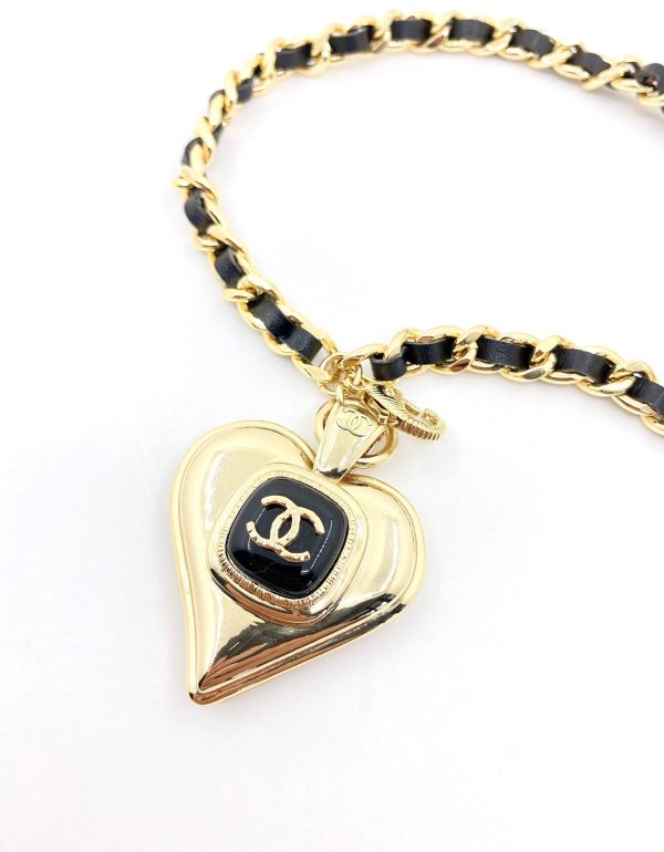 18K CC Heart Pendant Necklace - 图片 2