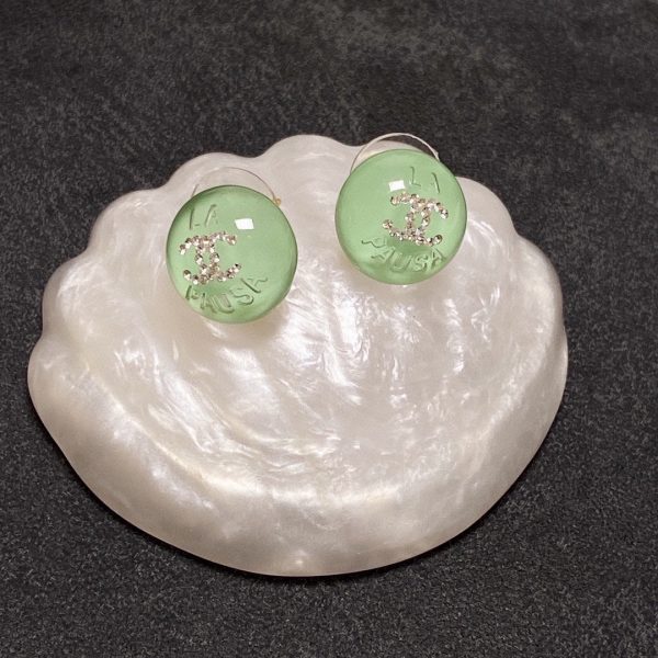 18K CC Green Earrings - 图片 9