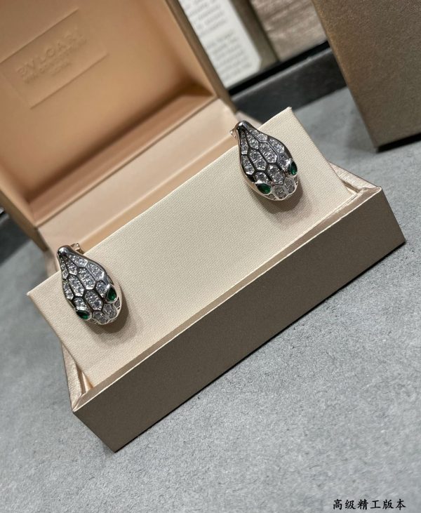 18k BV Serpenti Earrings - 图片 5