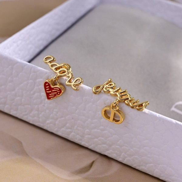 18K CD Dioramour Je Vous Adore Earrings - 图片 5