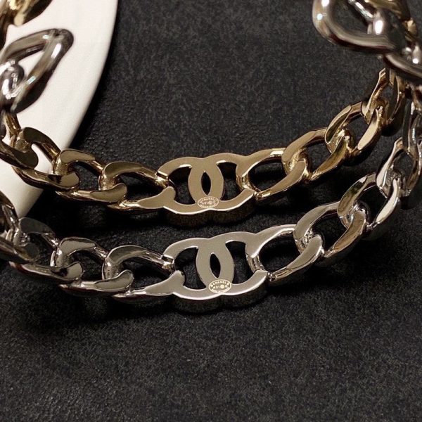 18K CC Open Cuff Bracelet - Image 5
