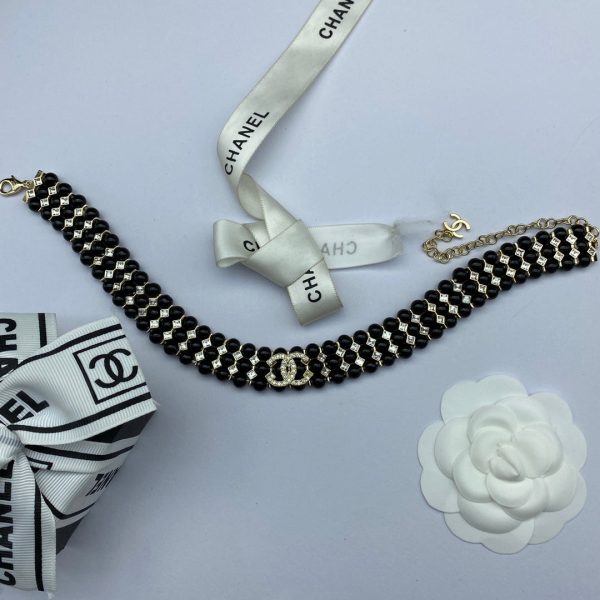18K CC Strass Choker Necklace - 图片 3