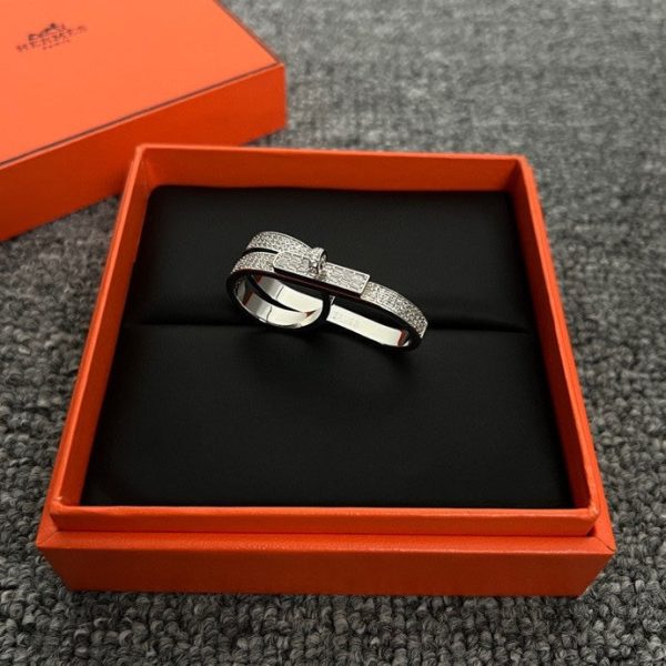 18K Kelly Gavroche Double H Ring - 图片 9
