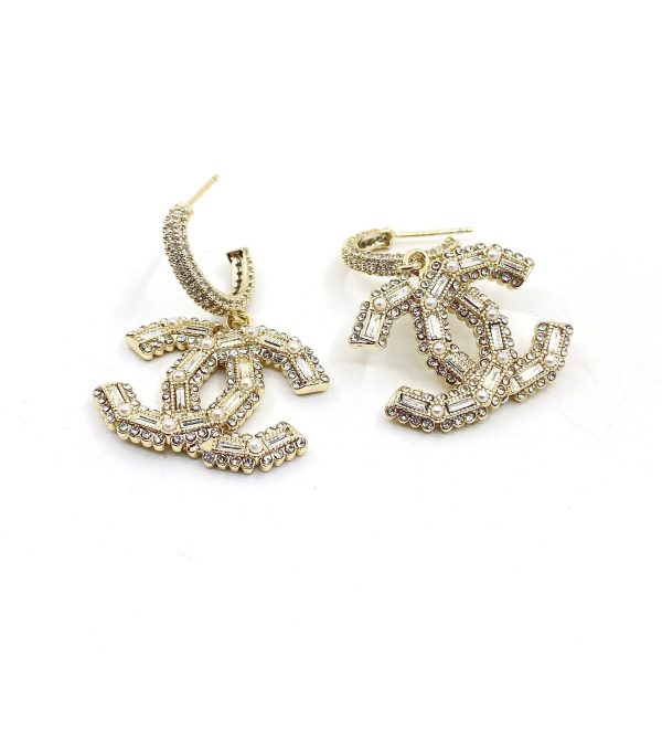 18K CC Crystals Earrings - 图片 5