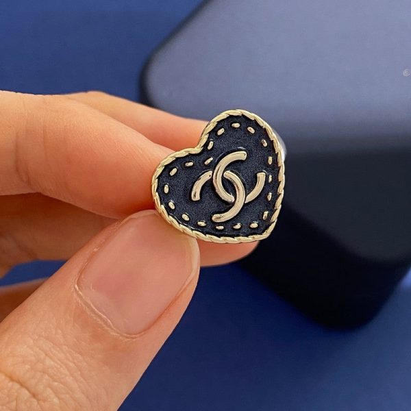 18K CC Black Open Ring - Image 5