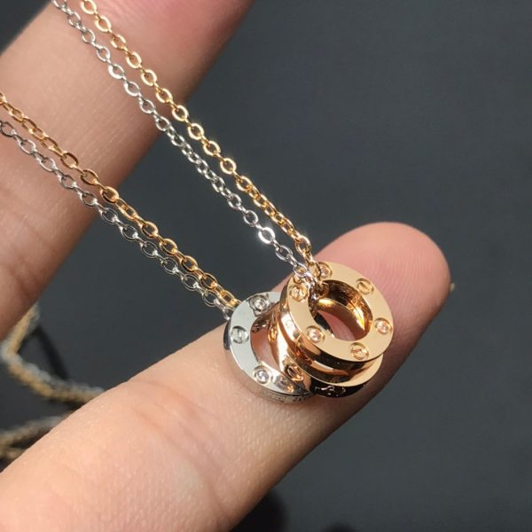 18K Love 6 Diamonds Necklace - 图片 3