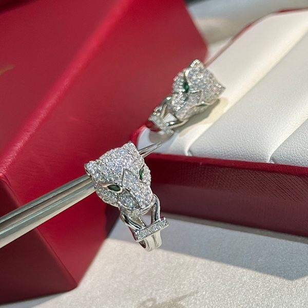 18K Panthère De Diamond Earrings - 图片 7