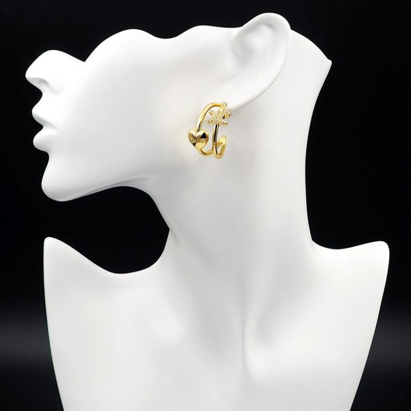 18K Triomphe Heart Earrings - Image 2