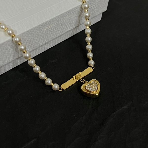 18K Triomphe Heart Pearl Necklace - 图片 4