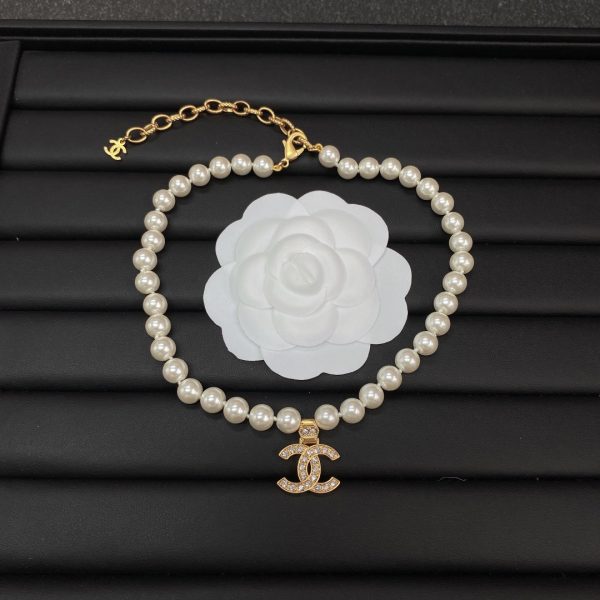 18K CC Pearl Chain Necklace - 图片 5
