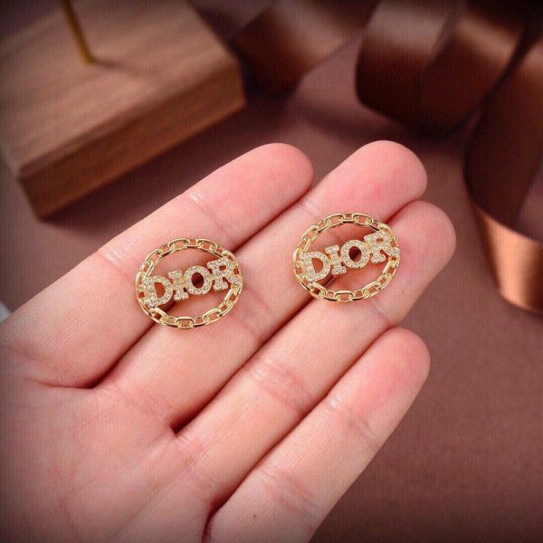 18K CD Crystal Earrings - 图片 6