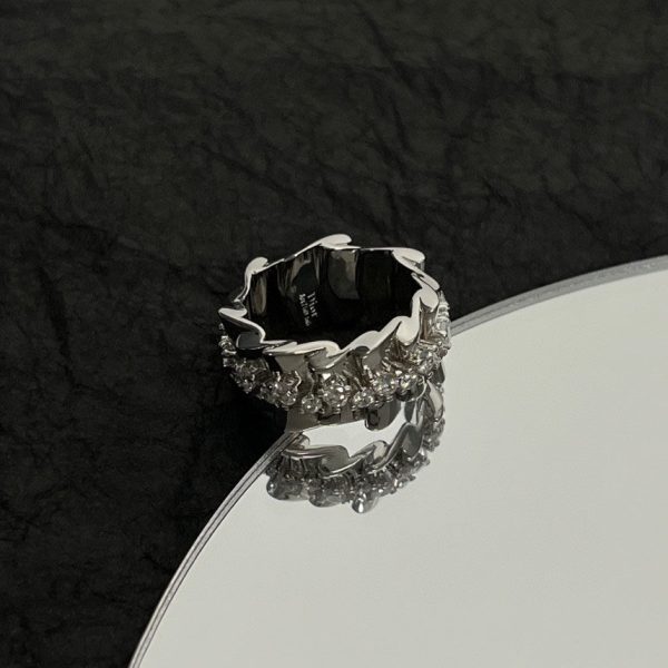 18K CD Archi Bar en Corolle Bague Ring - 图片 6
