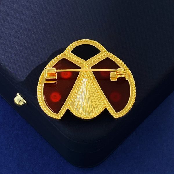 18K Lucky Animals Ladybug Clip Brooch - 图片 3