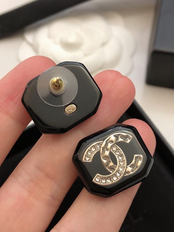 18K CC Resin Earrings - 图片 5