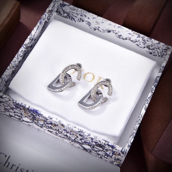 18K CD Lock Earrings - 图片 5