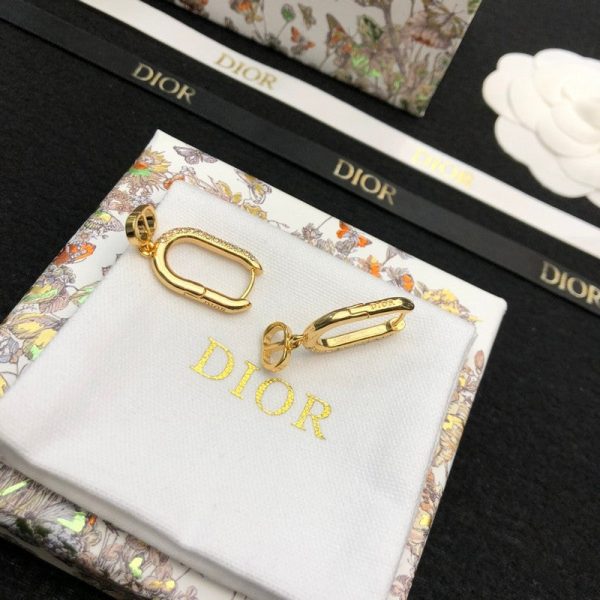 18K CD Diamond Earrings - 图片 5