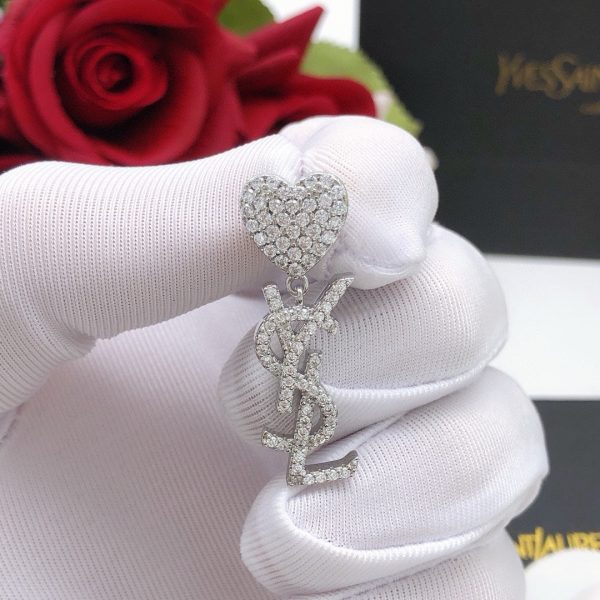 18K Saint Heart Diamonds Earrings - 图片 6