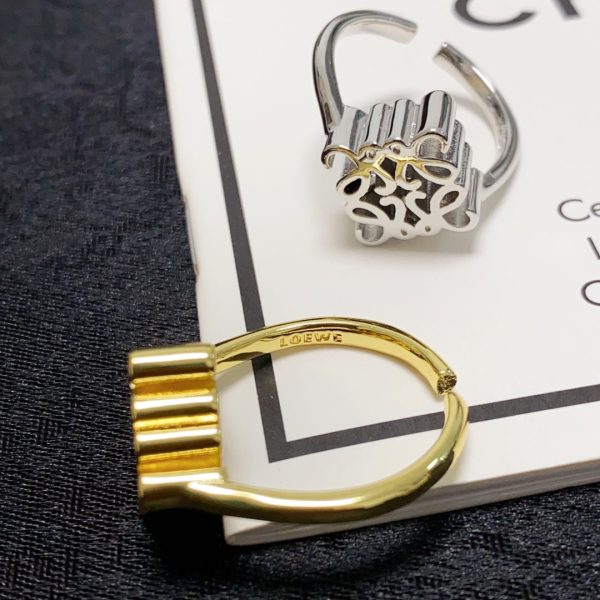 18K Anagram Single Anagram Ring - Image 9