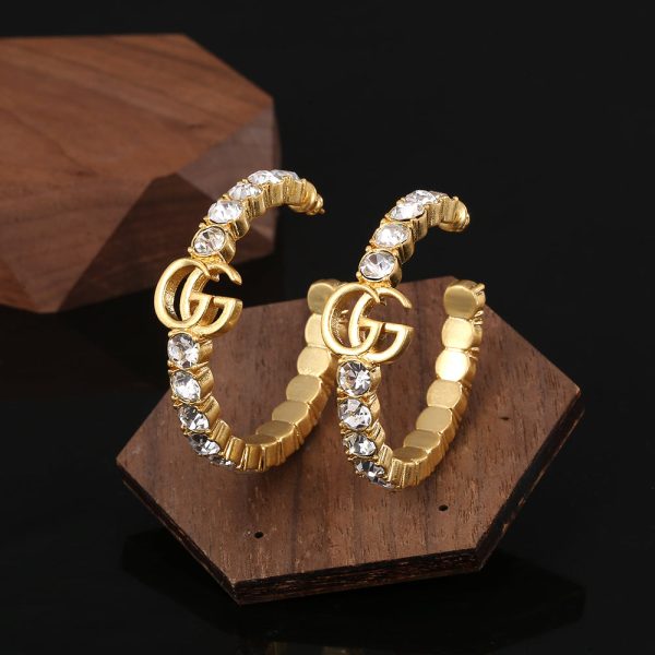18K Double G Circle Earrings - 图片 2