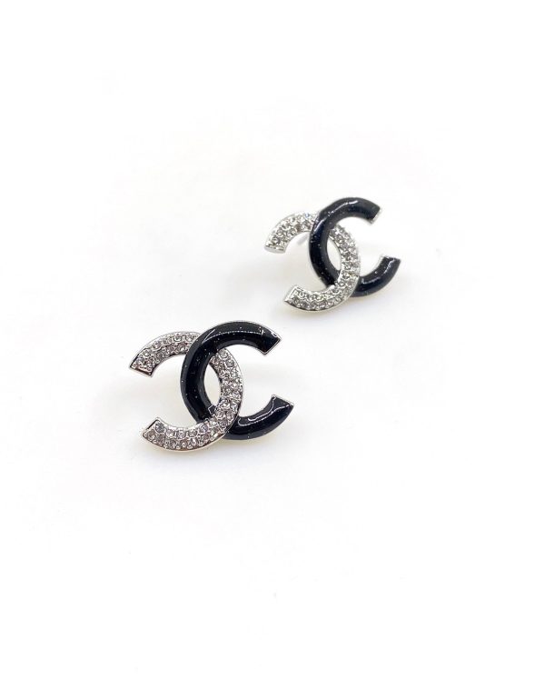 18K CC Black Diamonds Earrings - 图片 5