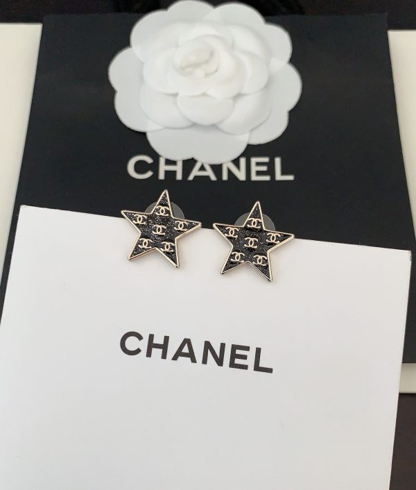 18K CC Star Earrings - 图片 2
