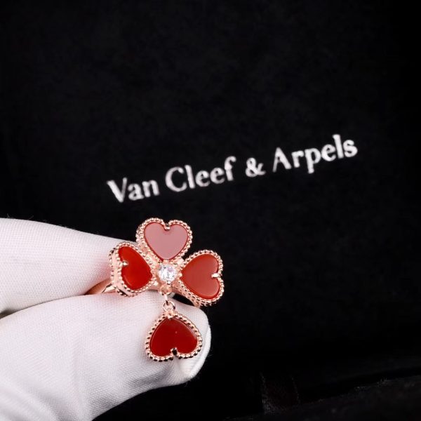 18K Sweet Alhambra Effeuillage Ring - 图片 8