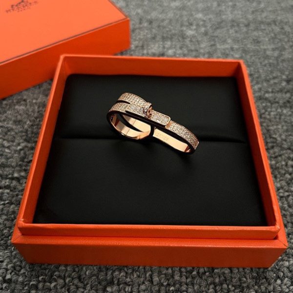 18K Kelly Gavroche Double H Ring - 图片 6