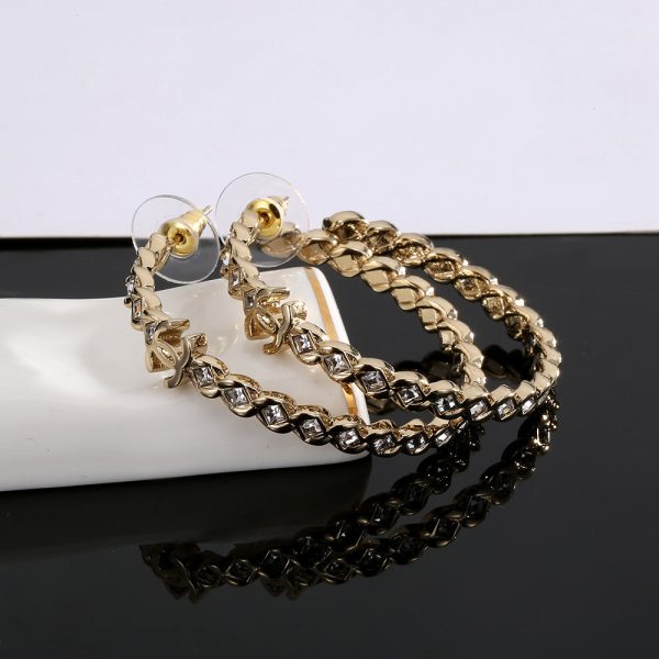 18K CC Crystal Earrings - 图片 6