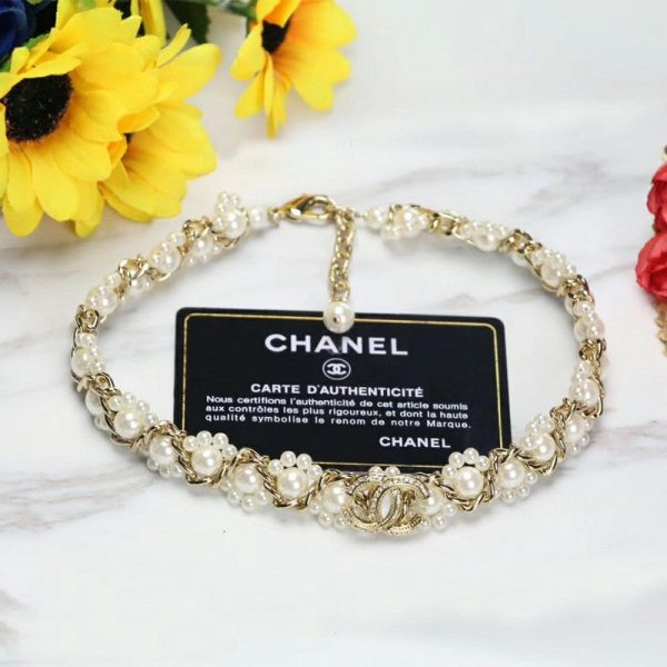 18K CC Pearl Braided Necklace - 图片 3