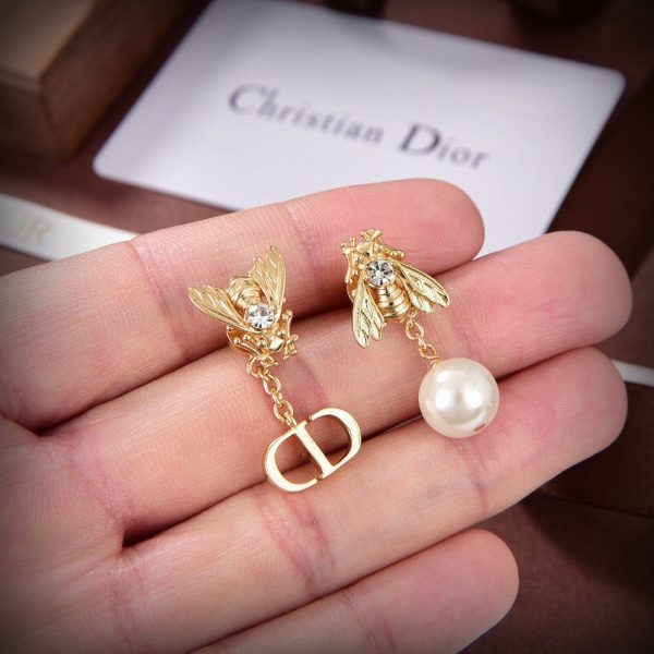 18K CD Queen Bee Earrings - 图片 7