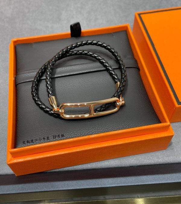 18K Roulis Double Tour Black H Bracelet - 图片 5
