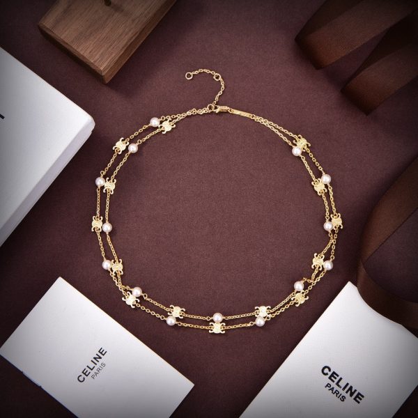 18K Triomphe Pearl Double Necklace - 图片 2