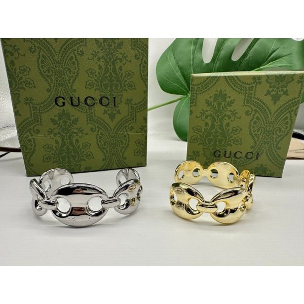18K Double G Open Cuff Bracelet - 图片 3