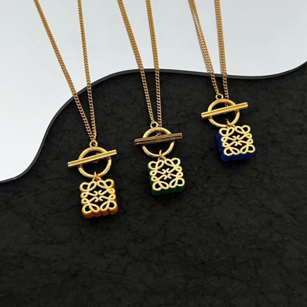 18K Anagram Pendant Necklace - Image 4