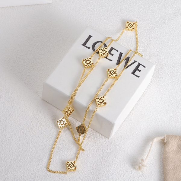 18K Anagram Long Necklace - Image 6