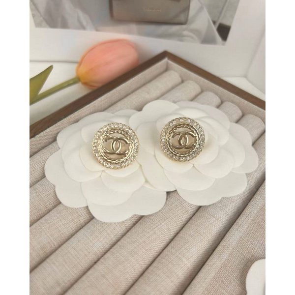 18K CC Classic Diamond Earrings - 图片 5