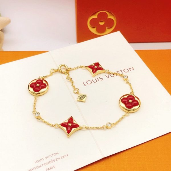 18K Louis Blossom Red Flower Bracelet - 图片 11