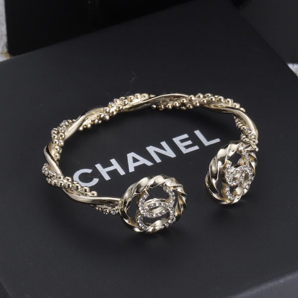 18K Double CC Open Bracelet
