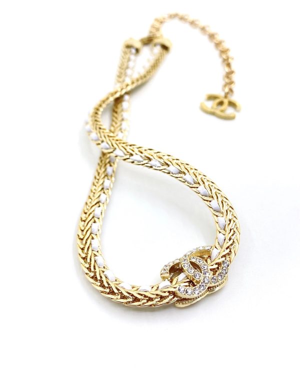 18K CC Diamonds Choker Necklace - Image 5