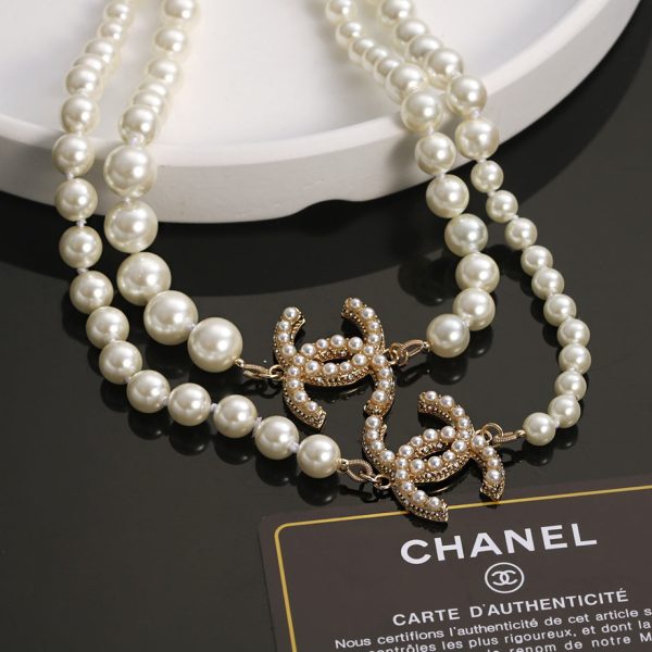 18K CC Long Pearls Necklace - 图片 5