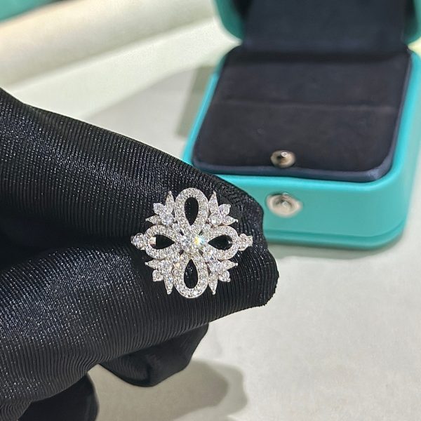 18K T Vinatge Flower Ring - 图片 5