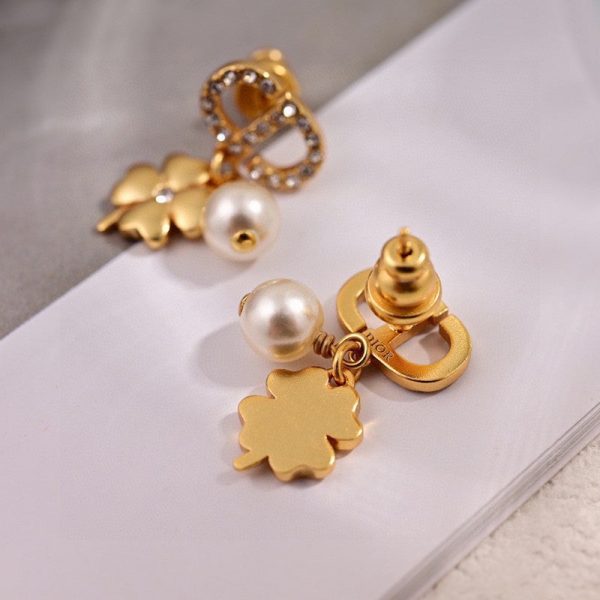 18K Petit CD Lucky Charms Earrings - 图片 2