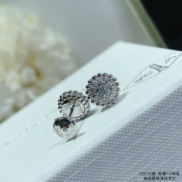 18K Perlée Diamonds Earrings - 图片 7