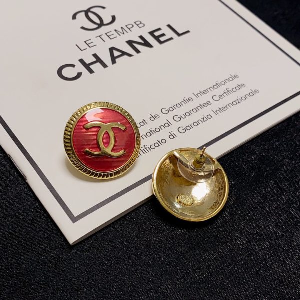 18K CC Red Earrings - 图片 2