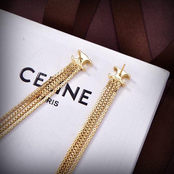 18K Triomphe Diamonds Long Earrings - Image 5