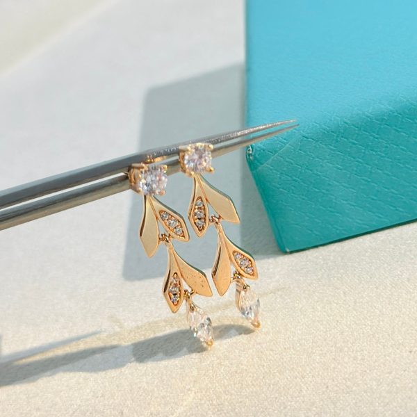 18K T Victoria Vine Convertible Drop Earrings - 图片 8