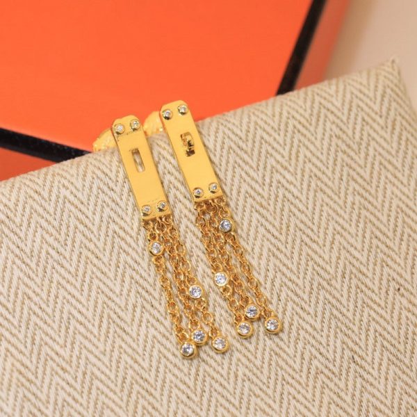 18K Her Diamond Kelly Gavroche Earrings - 图片 2