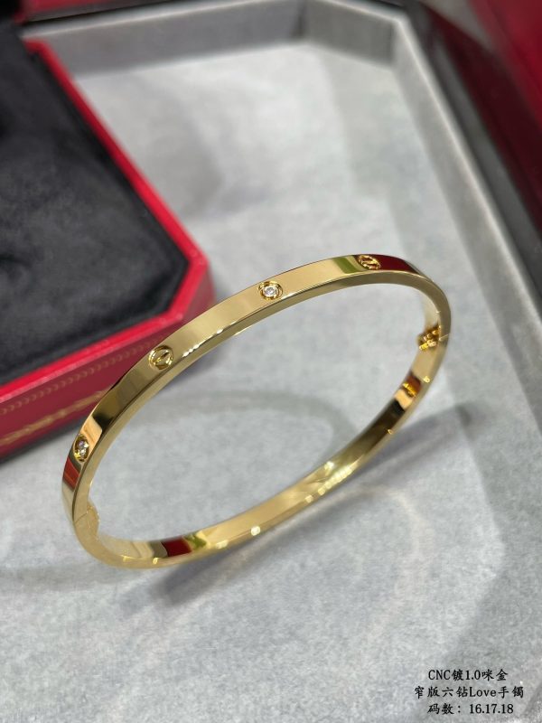 18K Love Six Diamonds Small Bracelet - 图片 6