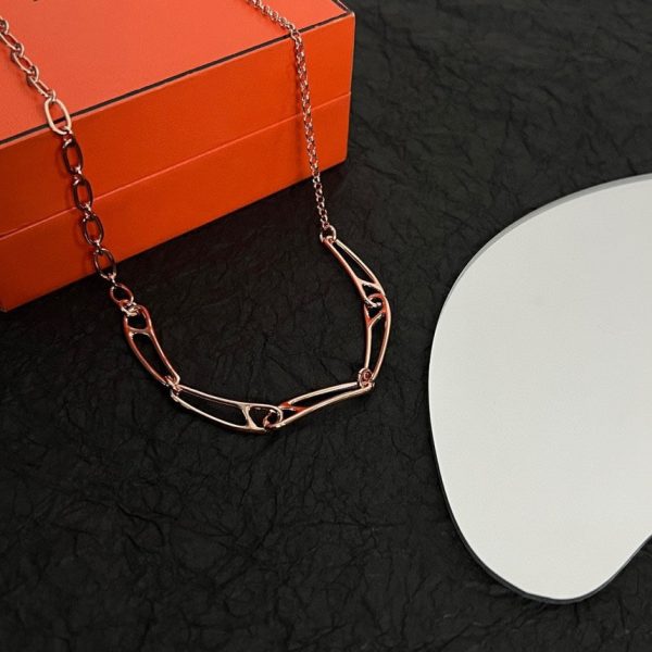 18K Chaine D'ancre Chain H Necklace - 图片 5