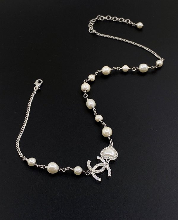 18K Pearls Crystals Necklace - 图片 5